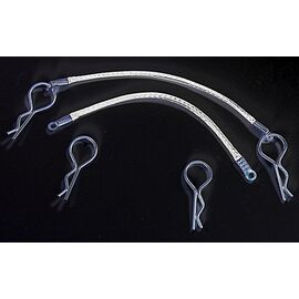 Épingles de corps avec corde, argent (80mm)