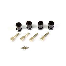 Hexagone de roue 12mm en aluminum élargisseur pour Crawler (Noir)