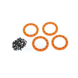 Beadlock rings, orange (2.2') (alumin um) (4)/ 2x10 CS (48)