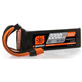 SPMX22004S100 2200mAh 4S 14.8V 100C Smart LiPo Battery IC3