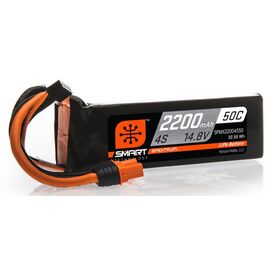 SPMX22004S50 2200mAh 4S 14.8V 50C Smart LiPo Battery IC3