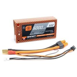 5000mAh 2S 7.4V 50C Smart LiPo Hardca se 5mm Tubes