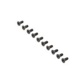 LEMLOS255016-Flat Head Screws, Stl, BO, M4 x 10mm (10)