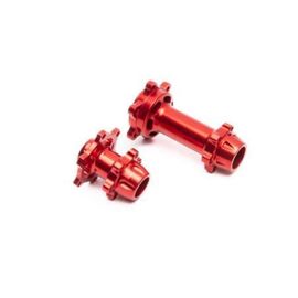 Aluminum Hub Set, Machined, Red: PM-M X