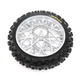 Dunlop MX53 Rear Tire Mounted, Chrome : PM-MX