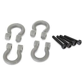Bumper D-rings, grey (front or rear)/ 2.0x12 CS (4)