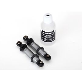 Shocks, GTS, silver aluminum (assembled with spring retainers) (2)