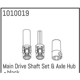 Main Drive Shaft Set & Axle Hub - black