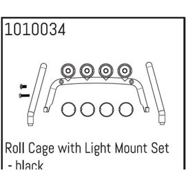 Roll Cage with Light Mount Set - black