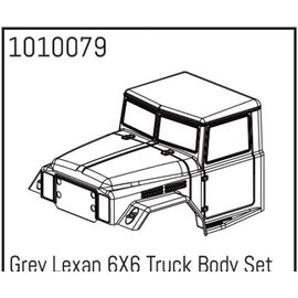 Grey Lexan 6X6 Truck Carrosserie Set