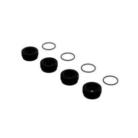 Aluminum Front Hub Nut Black Inc. O-R ings (4)