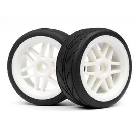 STRADA TC Treaded tyre, white 12 Thick spoke wheel assembly