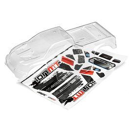 CLEAR MONSTER TRUCK BODY WITH DECALS (ION MT)