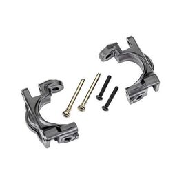 Caster blocks (c-hubs), extreme heavy duty, red (left & right)/ 3x32mm hin ge pins (2)/ 3x20mm BCS (2) (for use