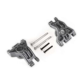 Carriers, stub axle, rear, extreme he avy duty, red (left & right)/ 3x41mm hinge pins (2)/ 3x20mm BCS (2) (for u