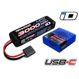 PACK BATTERY/CHARGER 2S LiPo USB-C 1x 2985 charger 1x2827X 3000mAh LiPo
