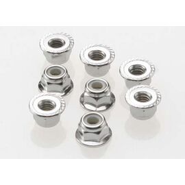 NUTS, 4MM FLANGED NYLON LOCKIN