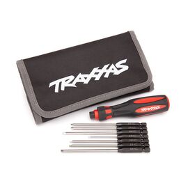 Speed Bit Master Set, hex driver, 7-p iece straight and ball end, includes premium handle (medium), travel pouch