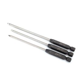 Speed Bit Set, hex driver, 3-piece ba ll-end (2.0mm, 2.5mm, 3.0mm), 1/4' dr ive