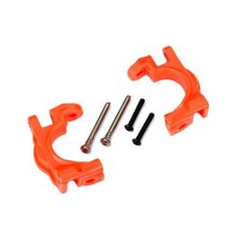 Caster blocks (c-hubs), extreme heavy duty, orange (left & right)/ 3x32mm hinge pins (2)/ 3x20mm BCS (2) (for u