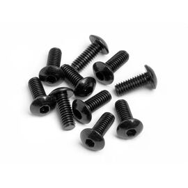 HPI94554-BUTTON HEAD SCREW M4x10mm (Hex Socket/10pcs)