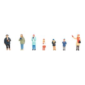 Visiteurs du marché de Noël