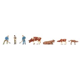 Les agriculteurs et les vaches
