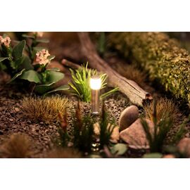 Luminaire de chemin à LED argent blanc chaud 3 pièces