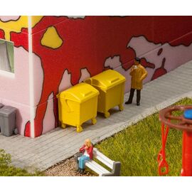 2 poubelles jaunes