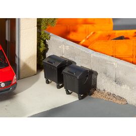 2 poubelles noires