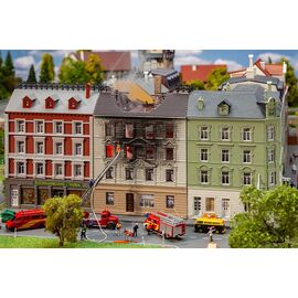 Brennendes Wohnhaus