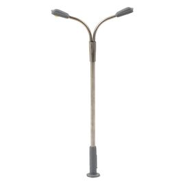 Éclairage public LED Fouet double bras blanc froid