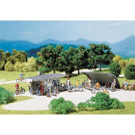 2 supports pour vélos avec vélos