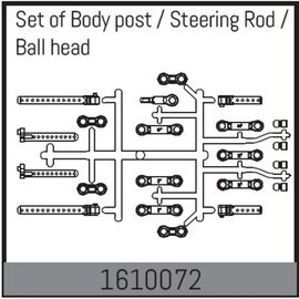 Upper suspension arm set front/rear
