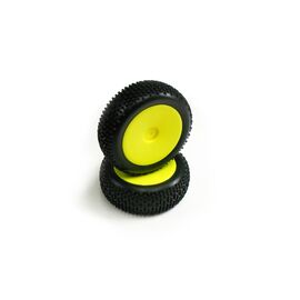 GT14B Neon Yellow Standard Pre-Glued Front Tire  14676