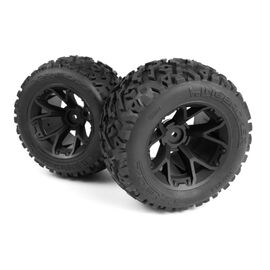 Pneus Linebacker montés sur roues MT (noir/2pcs)