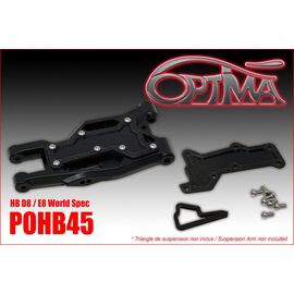 Plaques de triangles inférieur avant pour HB Racing D8 / E8 World Spec