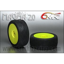 Pneus MAGMA 2.0 gomme 21/40 sur ULTRA jaune (paire collée)