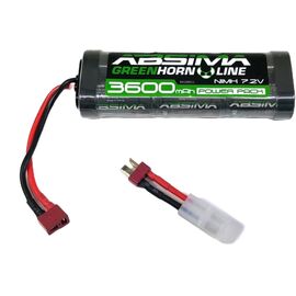 Stick Pack NiMH 7.2V 3600 Greenhorn V2 (T-Plug + Tamiya Adaptor)