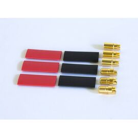 Gold Plug 6mm 3pairs male/female