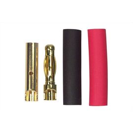 Avionics Gold plug 4mm Male & Female 1 pair w/shrink
