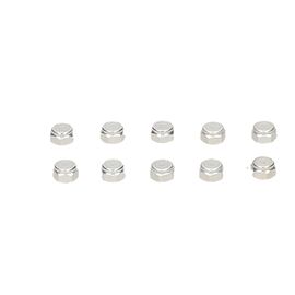Alu Nylon nut silver 2mm (10pcs)