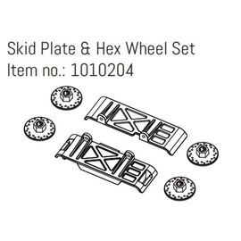 Skid Plate & Hex Wheel Set - GOAT