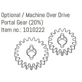 Opt. Over Drive Portal Gear Set (20%) - EVO/GOAT