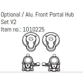 Opt. Alu Front Portal Hub Set V2 - EVO/GOAT
