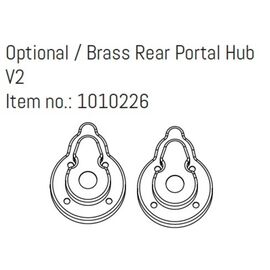 Opt. Brass Rear Portal Hub V2 - EVO GOAT