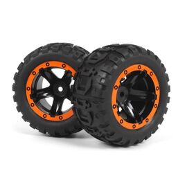 Slyder MT Wheels/Tires Assembled (Black/Orange)