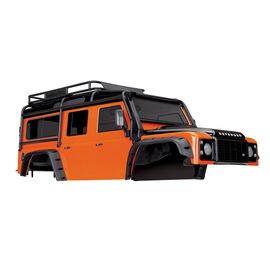 Body, Land Rover Defender, adventure orange (complete with ExoCage, inner fenders, fuel canisters, and jack)