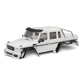Body, Mercedes-Benz G 63, complete (p earl white) (includes grille, side mi rrors, door handles, & windshield wip