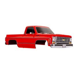 Body, Chevrolet K10 Truck (1979), com plete, red (painted) (includes grille , side mirrors, door handles, windshi